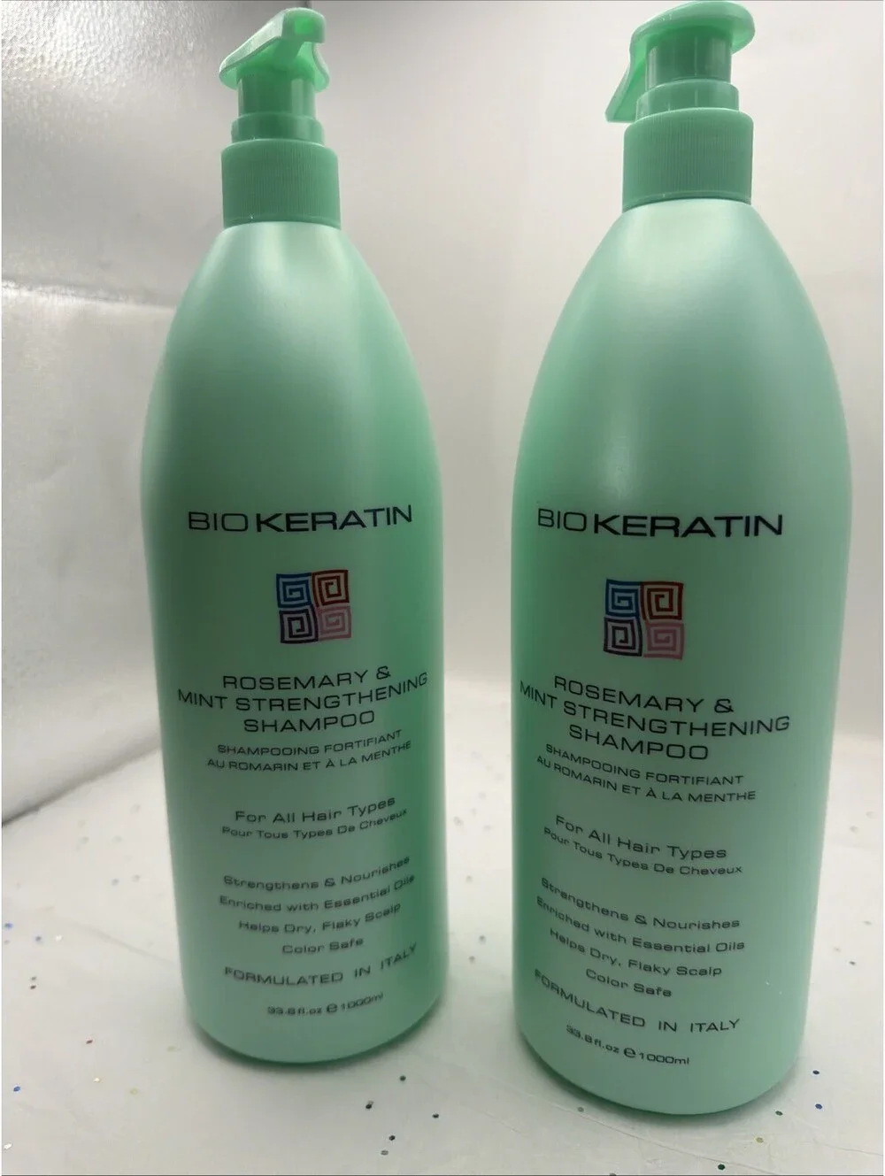 Bio Keratin Protein Shampoo Avocado Rosemary Mint Strengthening 2 Pack 33.8 oz